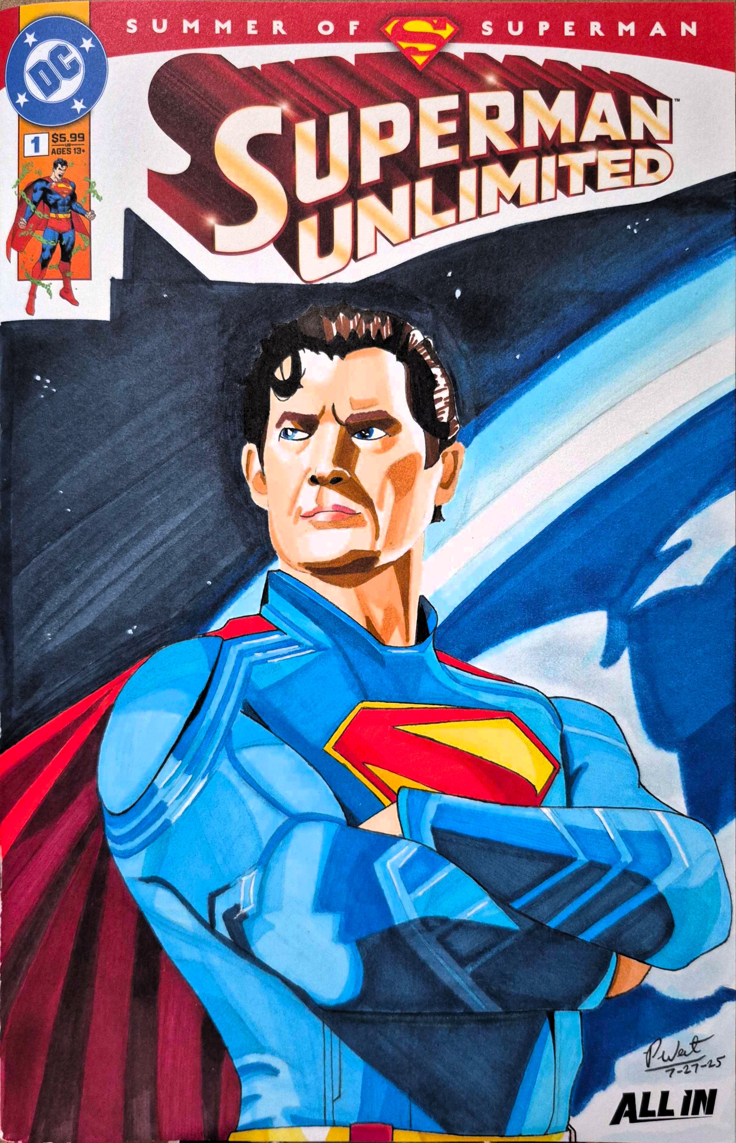 This is a sketch cover of Superman